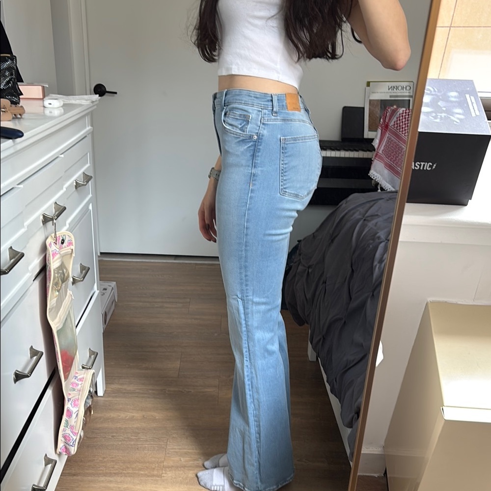 Bershka Blue Flare Jeans